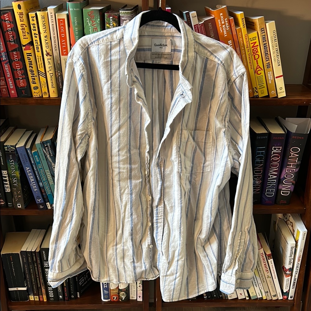 Goodfellow & Co Blue and White Striped Shirt